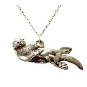Sea Otter and Pup Necklace 463